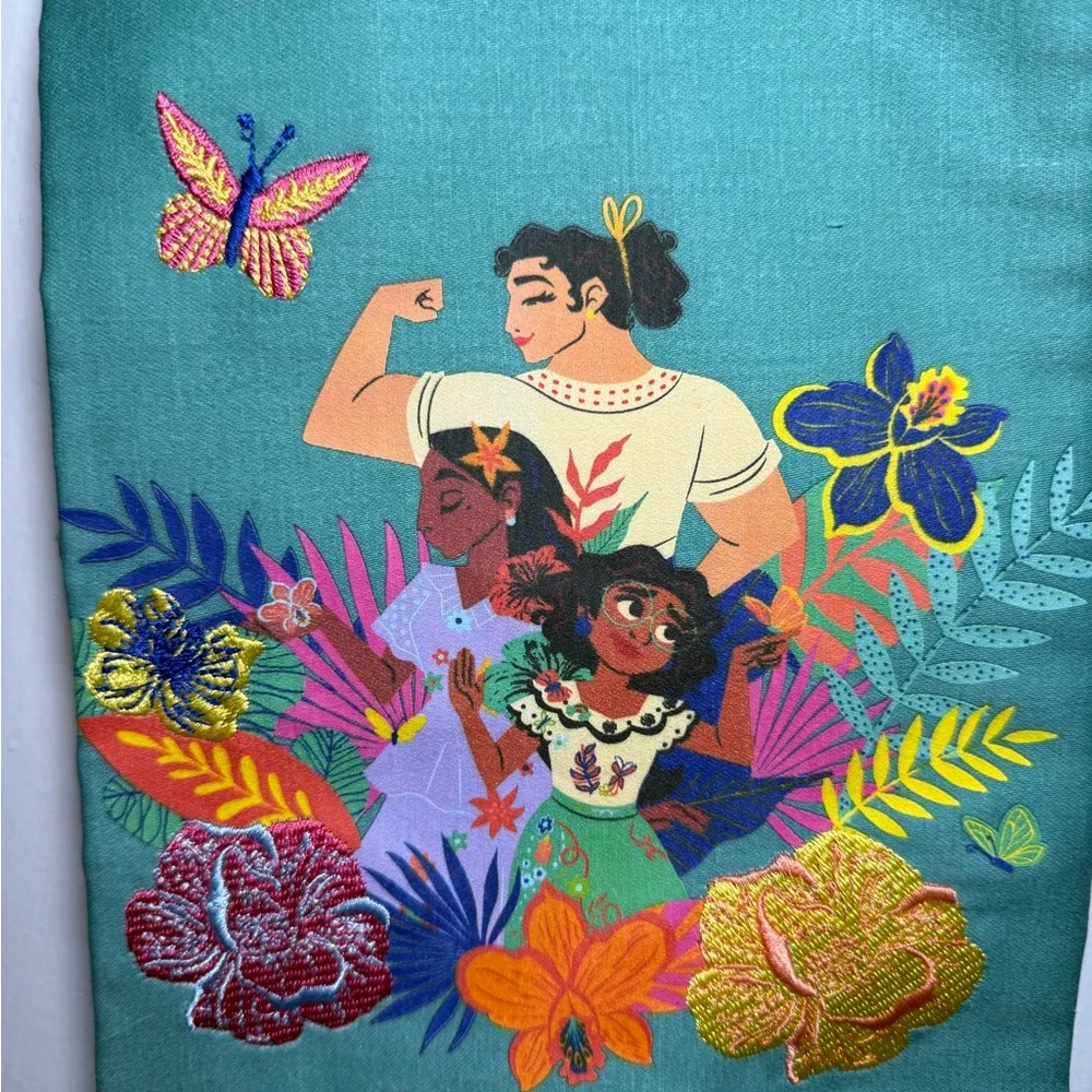 Disney Parks Encanto Kitchen Tea Towel Mirabel Luisa Isabela Tassels Floral NEW
